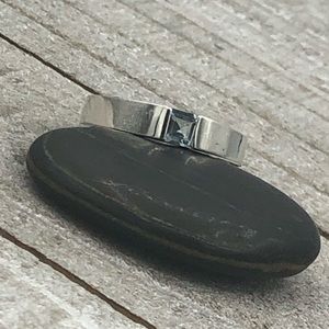 Sterling Silver Ring with Blue Topaz